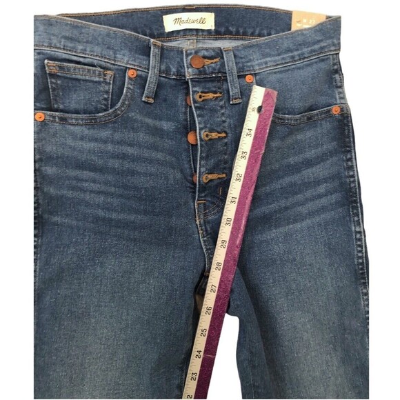 Madewell 10" High Rise Skinny Jeans Women’s 27/4 Blue Stretch Medium Wash Denim - Picture 13 of 13